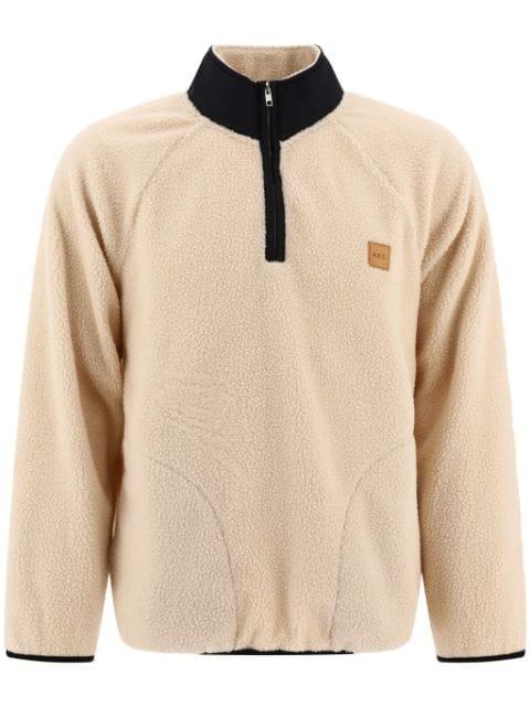 logo-appliqué half-zip sweatshirt by A.P.C.