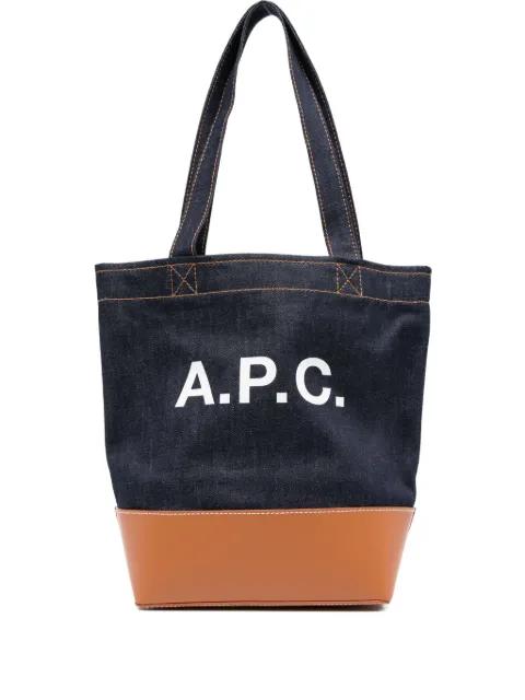 logo-detail denim tote bag by A.P.C.