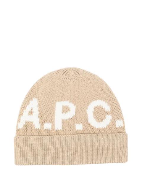 logo-embellishment beanie by A.P.C.