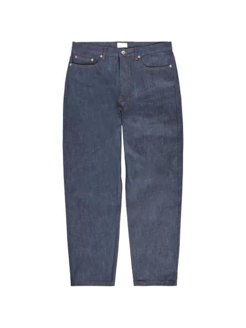 logo-embroidered contrast-stitched jeans by A.P.C.