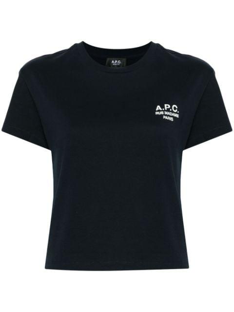 logo-embroidered cotton T-shirt by A.P.C.