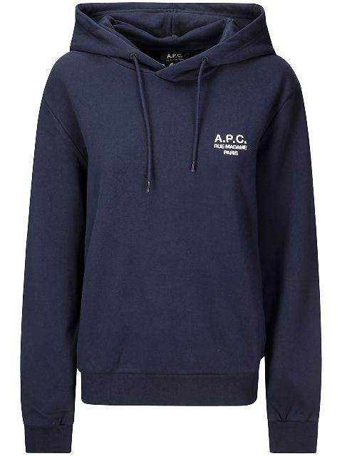 logo-embroidered hoodie by A.P.C.