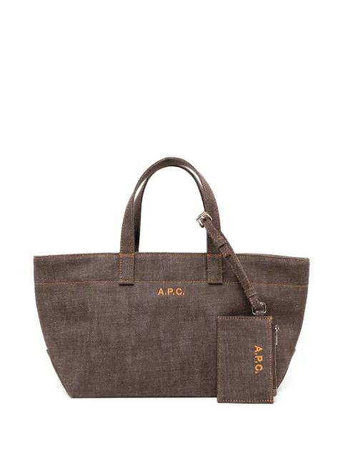 logo-embroidered tote bag by A.P.C.