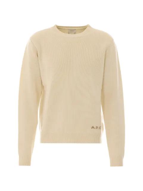 logo-embroidered wool sweater by A.P.C.