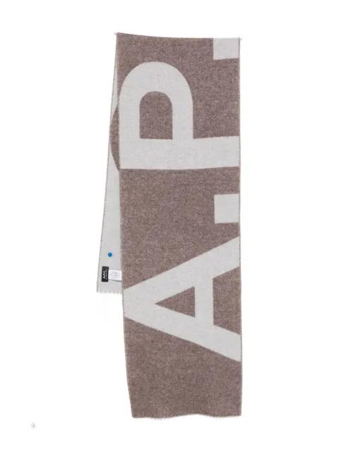 logo-intarsia scarf by A.P.C.
