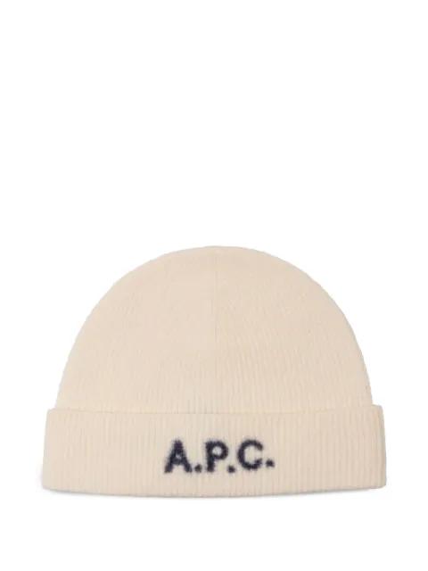 logo-jacquard hat by A.P.C.