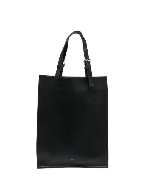 logo-print buckled tote bag by A.P.C.
