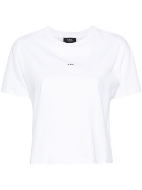 logo-print cotton T-shirt by A.P.C.