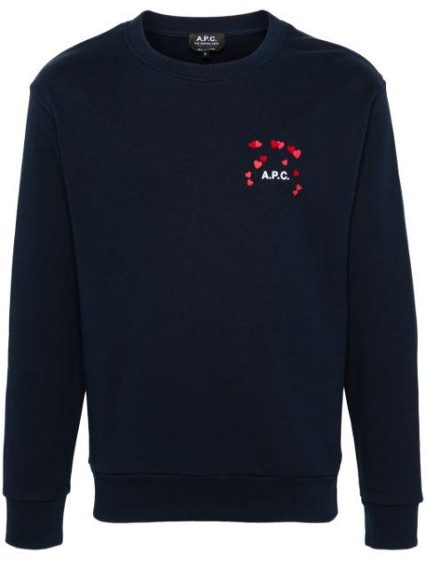 logo-print cotton sweatshirt by A.P.C.