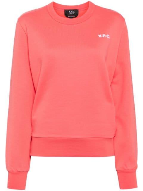 logo-print cotton sweatshirt by A.P.C.