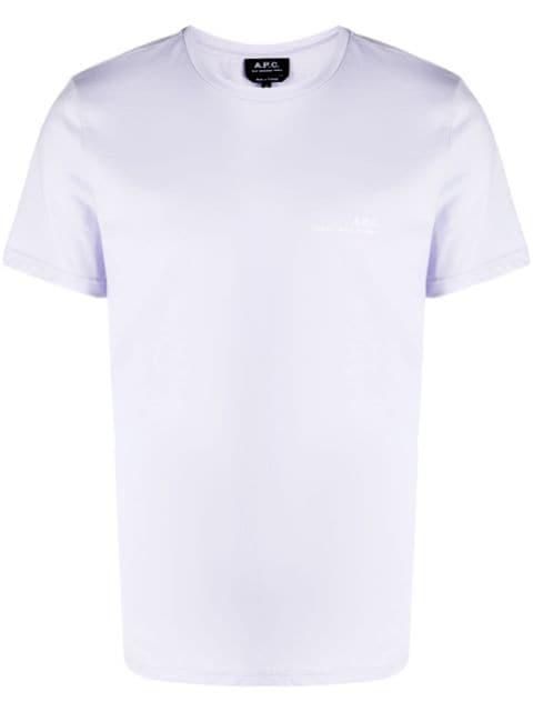 logo-print crew-neck cotton T-shirt by A.P.C.