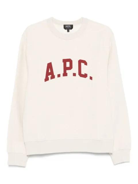 logo-print crew neck sweatshirt by A.P.C.