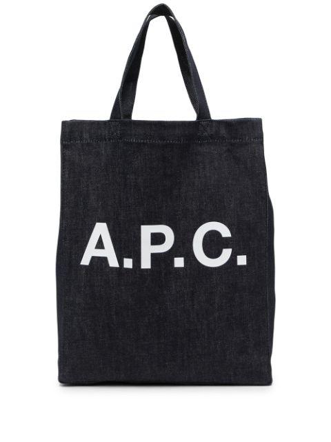 logo-print denim tote by A.P.C.