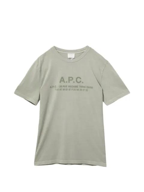 logo-print round neck T-shirt by A.P.C.