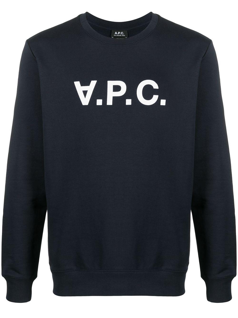 logo-print round neck sweatshirt by A.P.C.