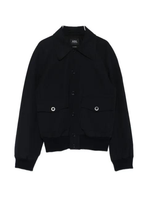 patch-pocket collared bomber jacket by A.P.C.
