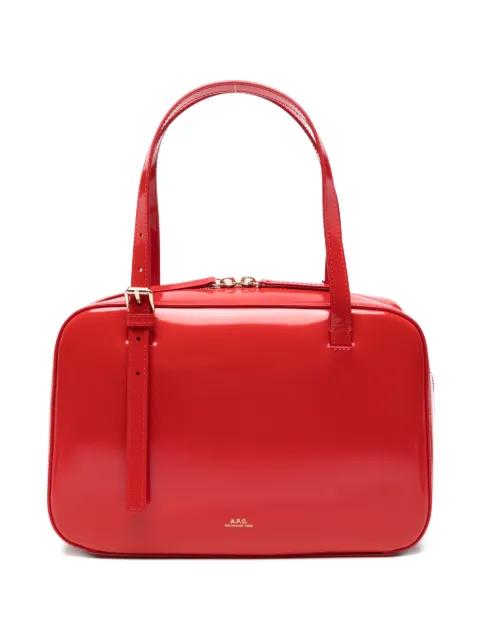 patent-finish buckle-detail tote bag by A.P.C.
