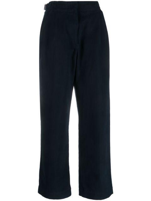 pleat-detail wide-leg cotton trousers by A.P.C.