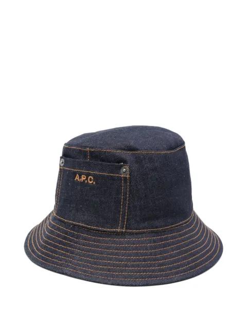 pocket-detail denim bucket hat by A.P.C.