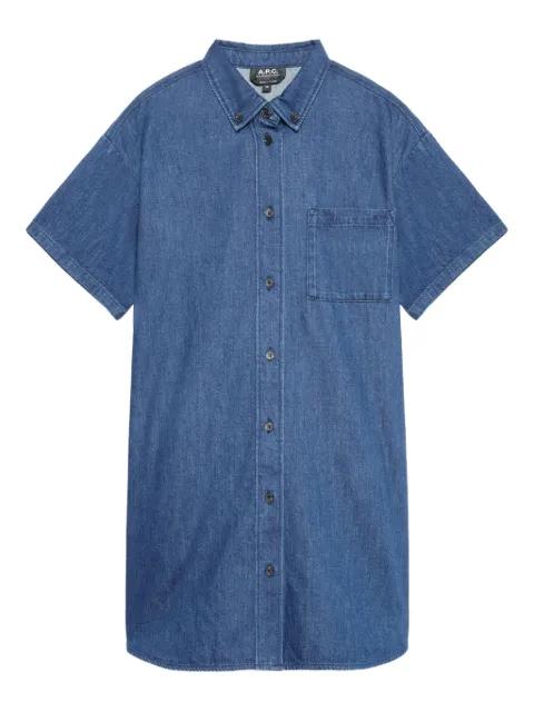 short-sleeve denim shirt dress by A.P.C.