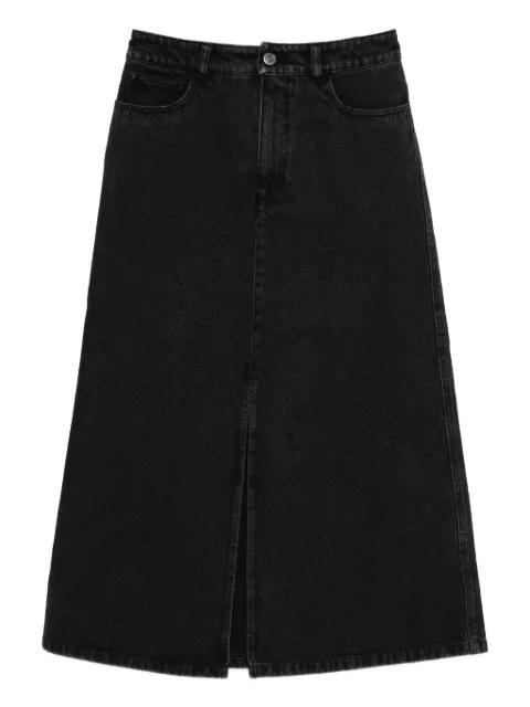 split-front denim midi skirt by A.P.C.