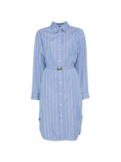 striped belted shirt midi dress by A.P.C.