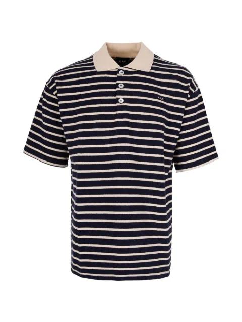 striped cotton polo shirt by A.P.C.