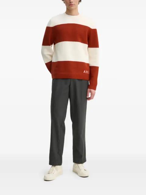 striped crew-neck sweater by A.P.C.