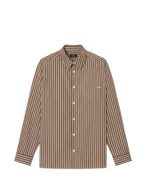 striped pocket shirt by A.P.C.