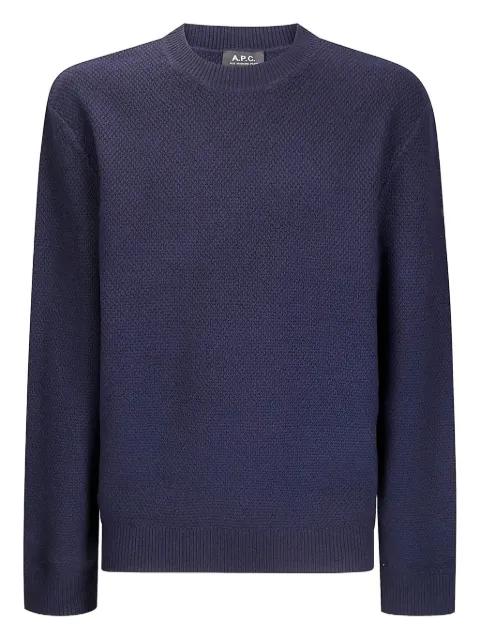 textured wool crew-neck sweater by A.P.C.