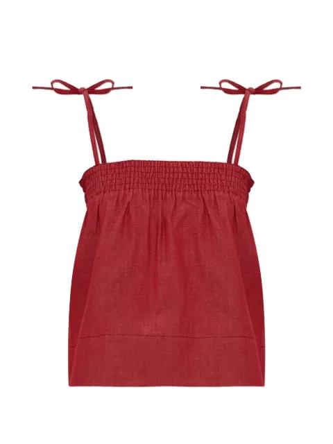tie-strap smocked top by A.P.C.
