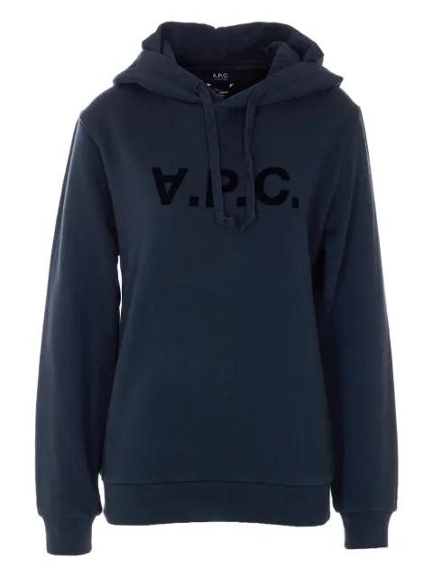velvet logo hoodie by A.P.C.