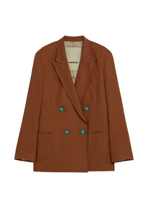 Linnen double-breasted blazer by A PAPER KID