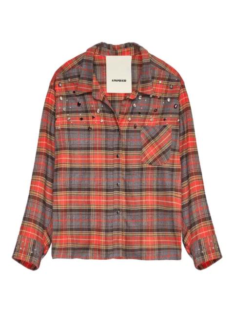 check embellished top by A PAPER KID