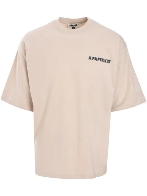 logo cotton t-shirt by A PAPER KID