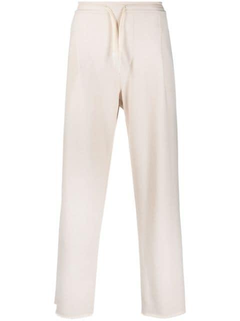 logo-patch cotton track pants by A PAPER KID