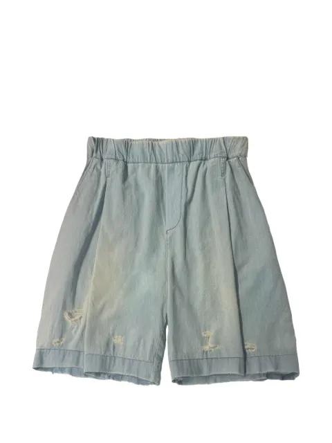 ripped bermuda shorts by A PAPER KID