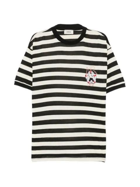 striped graphic-print T-shirt by A PAPER KID