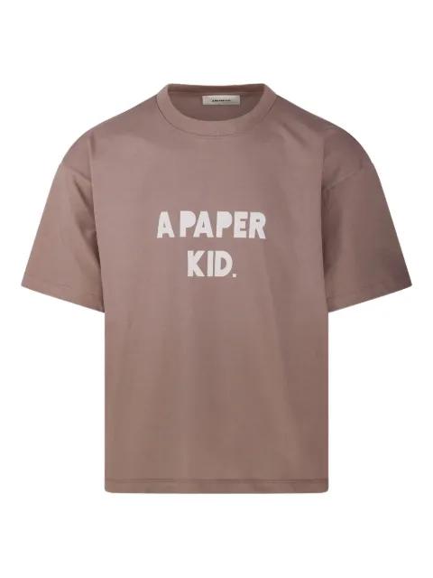 text-print T-shirt by A PAPER KID