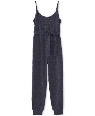 Luxe Maternity Jogger Jumpsuit with Tie by A PEA IN THE POD