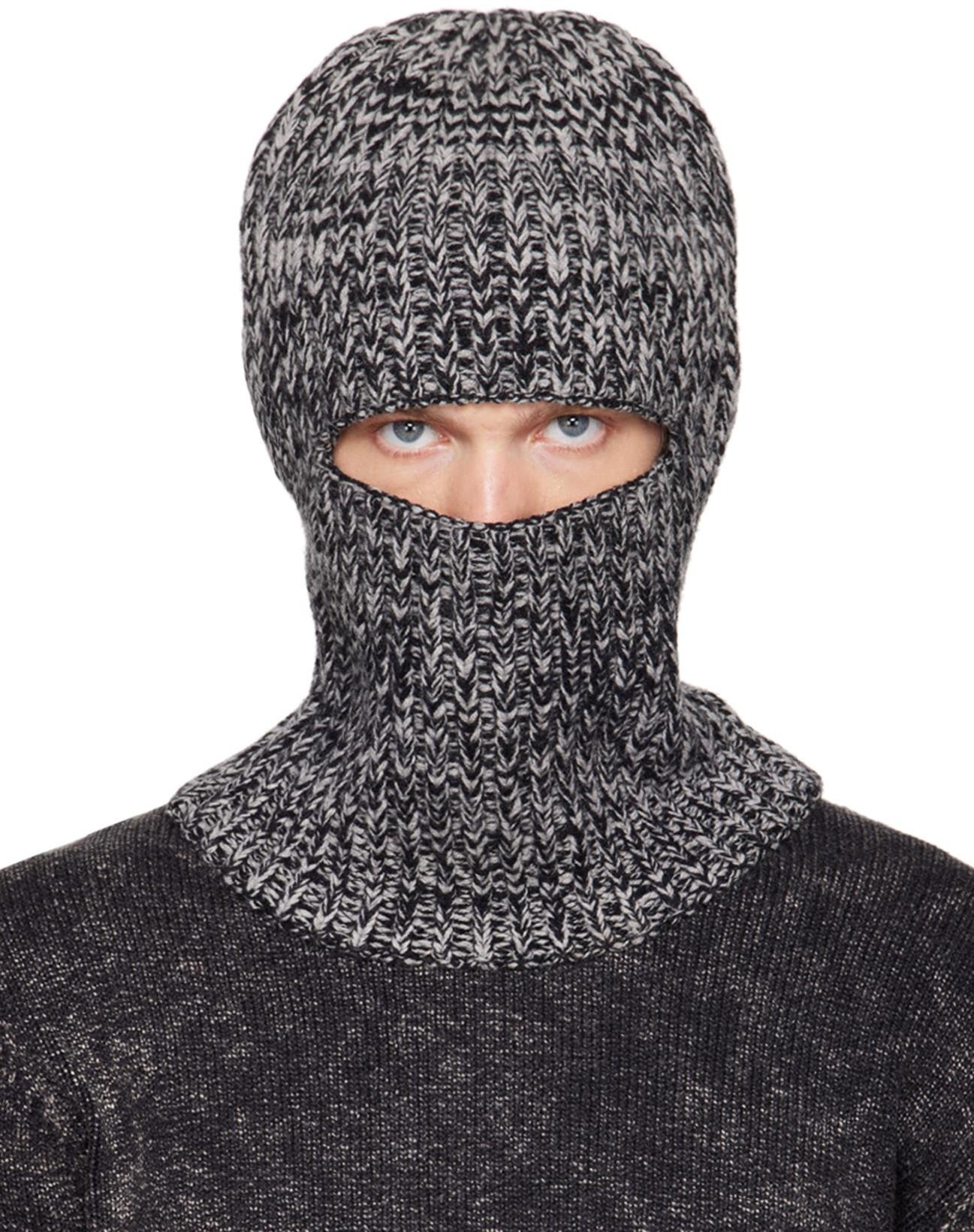 Gray Ribbed Balaclava by A PERSONAL NOTE 73