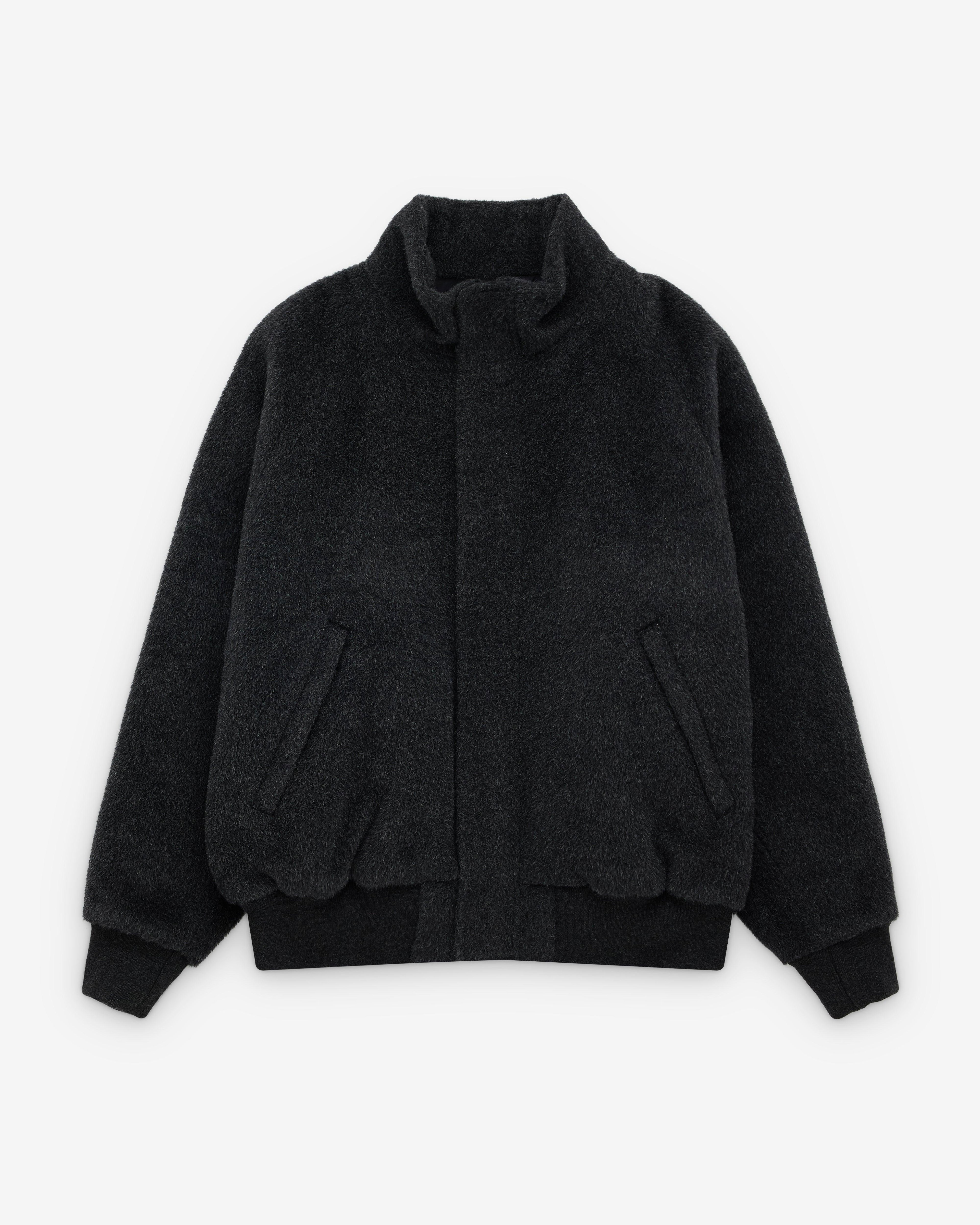 A.Presse - Men's Baby Alpaca Beaver Cloth Jacket - (Charcoal) by A.PRESSE