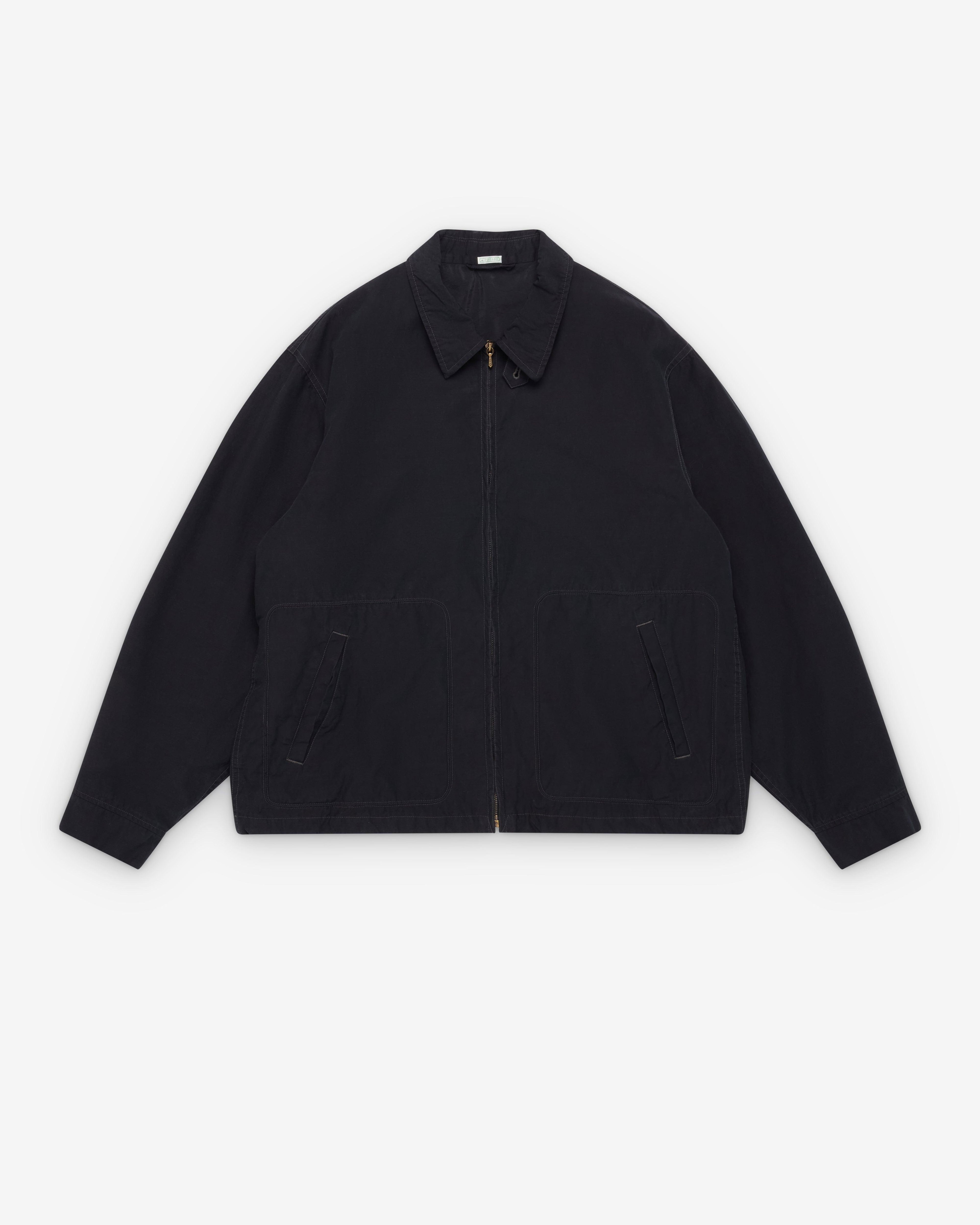 A.Presse - Men's Cotton Gabardine Coat - (Black) by A.PRESSE