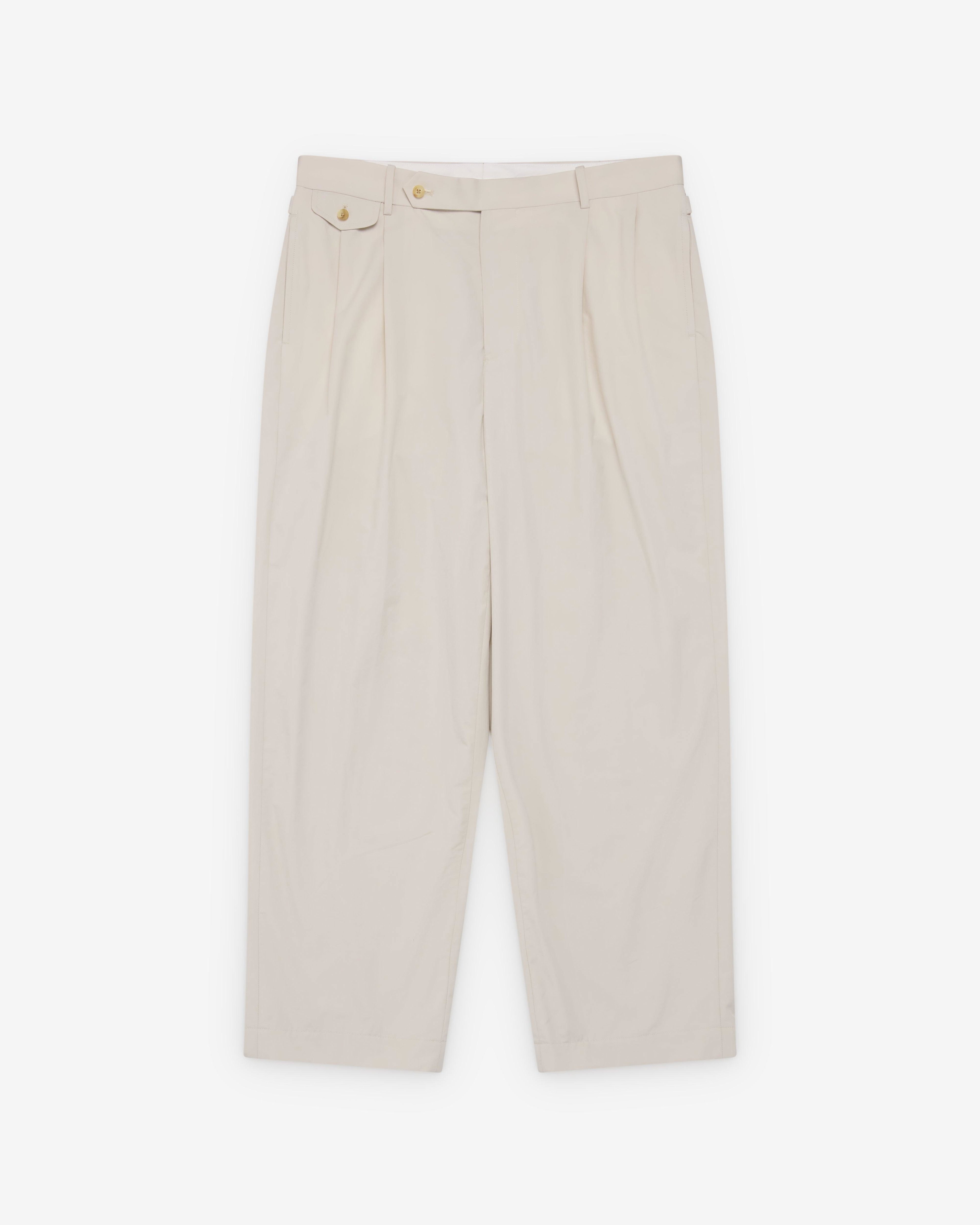 A.Presse - Men's High Density Weather Cloth Trousers - (Ecru) by A.PRESSE