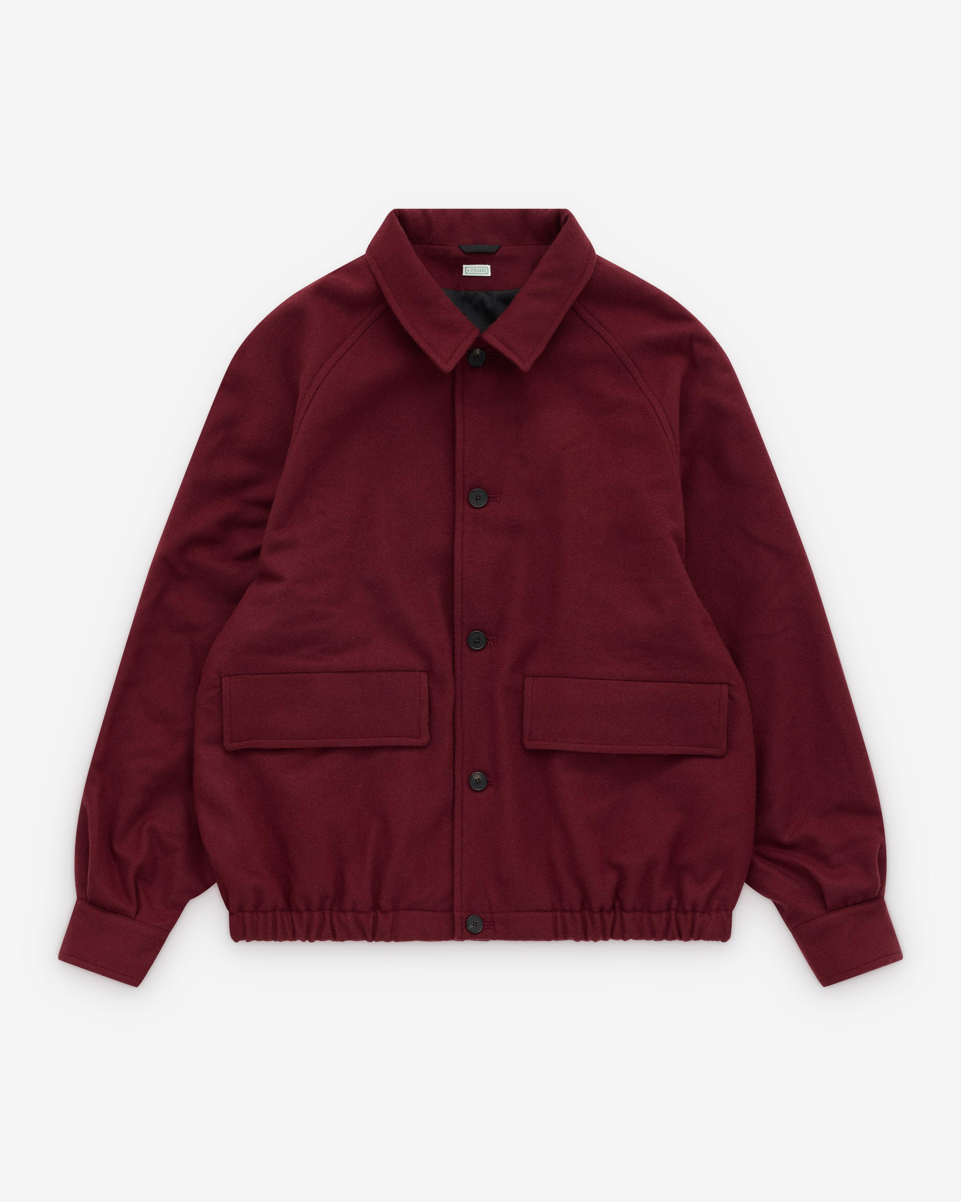 A.Presse - Men's Lightweight Cashmere Blouson - (Burgundy) by A.PRESSE
