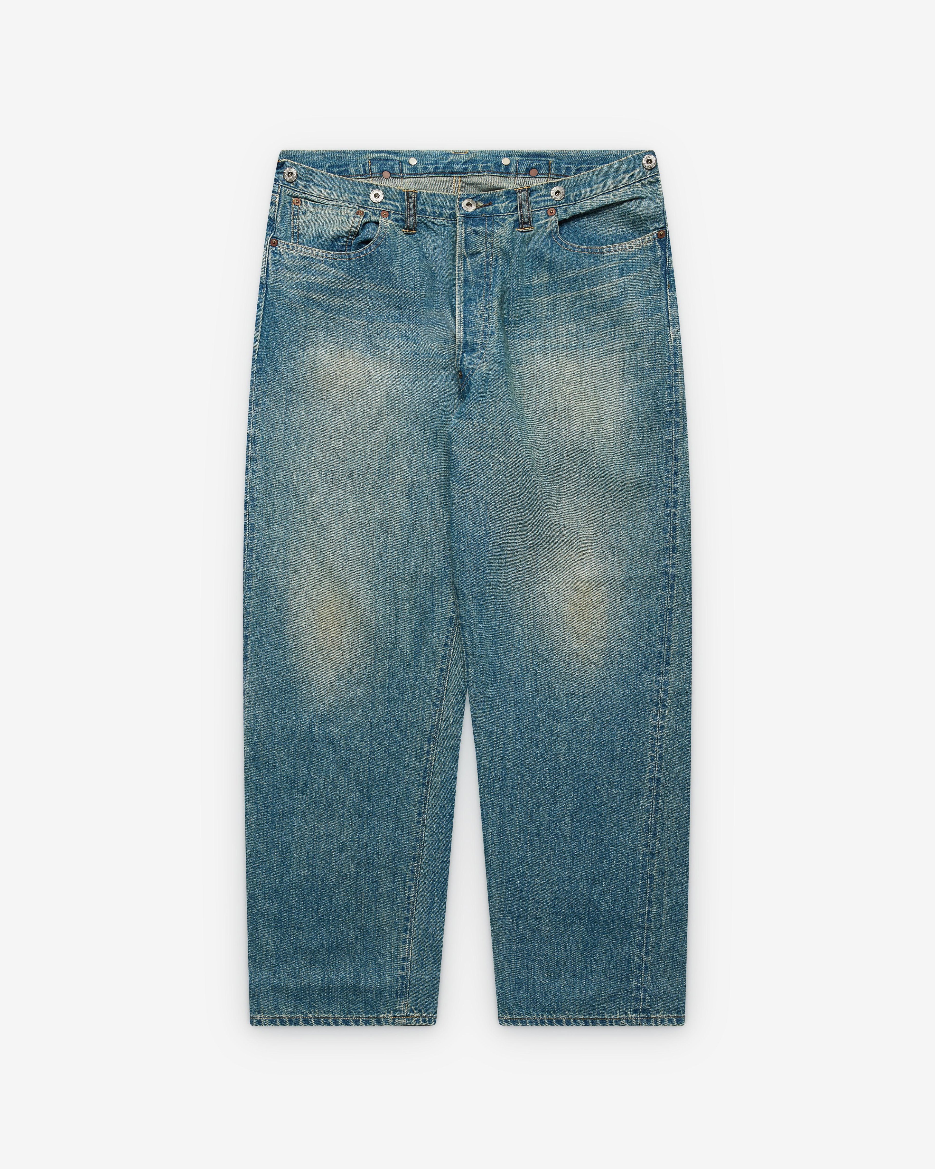 A.Presse - Men's No.22 Washed Wide Denim Pants - (Indigo) by A.PRESSE
