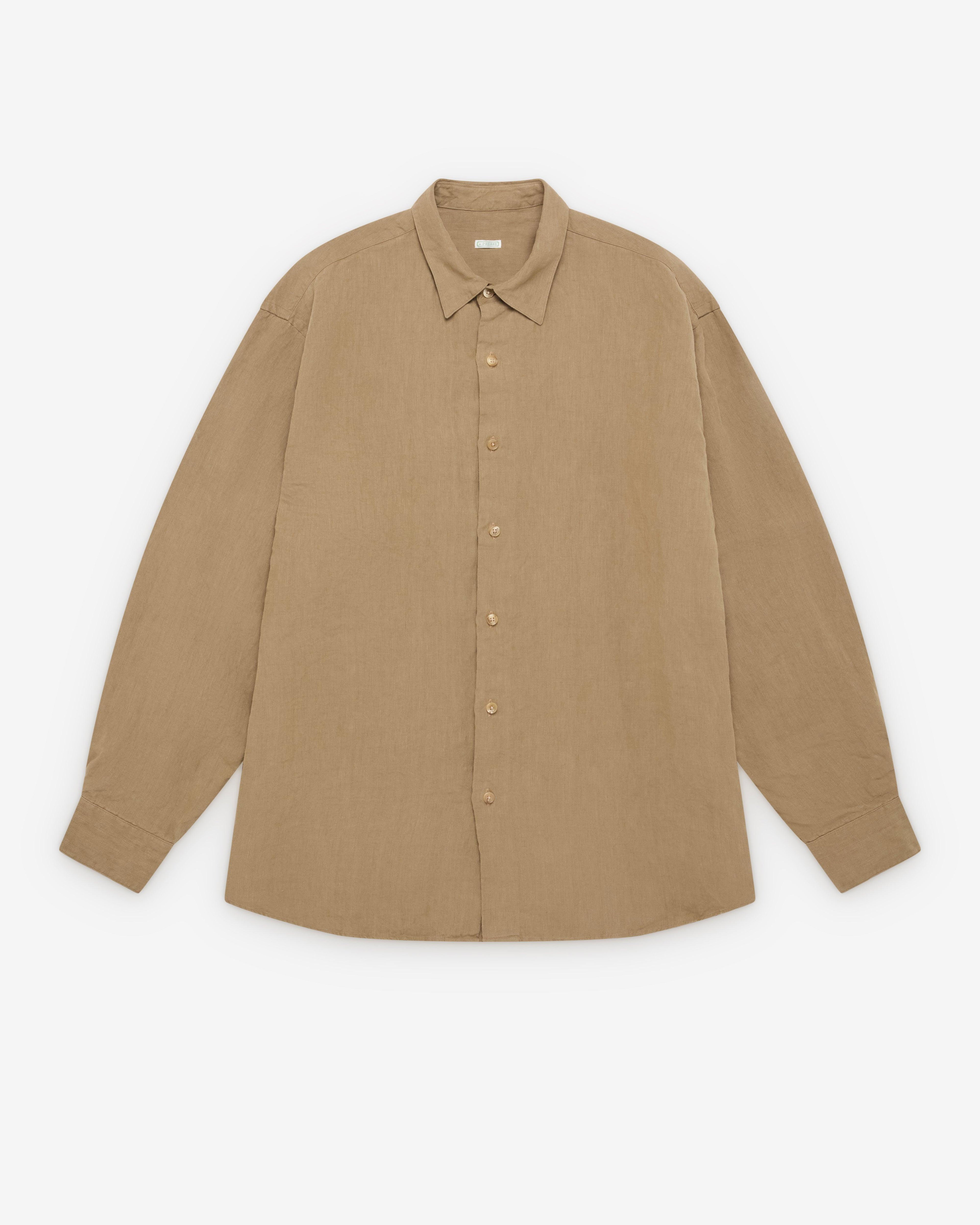 A.Presse - Men's Regular Collar Shirt - (Beige) by A.PRESSE