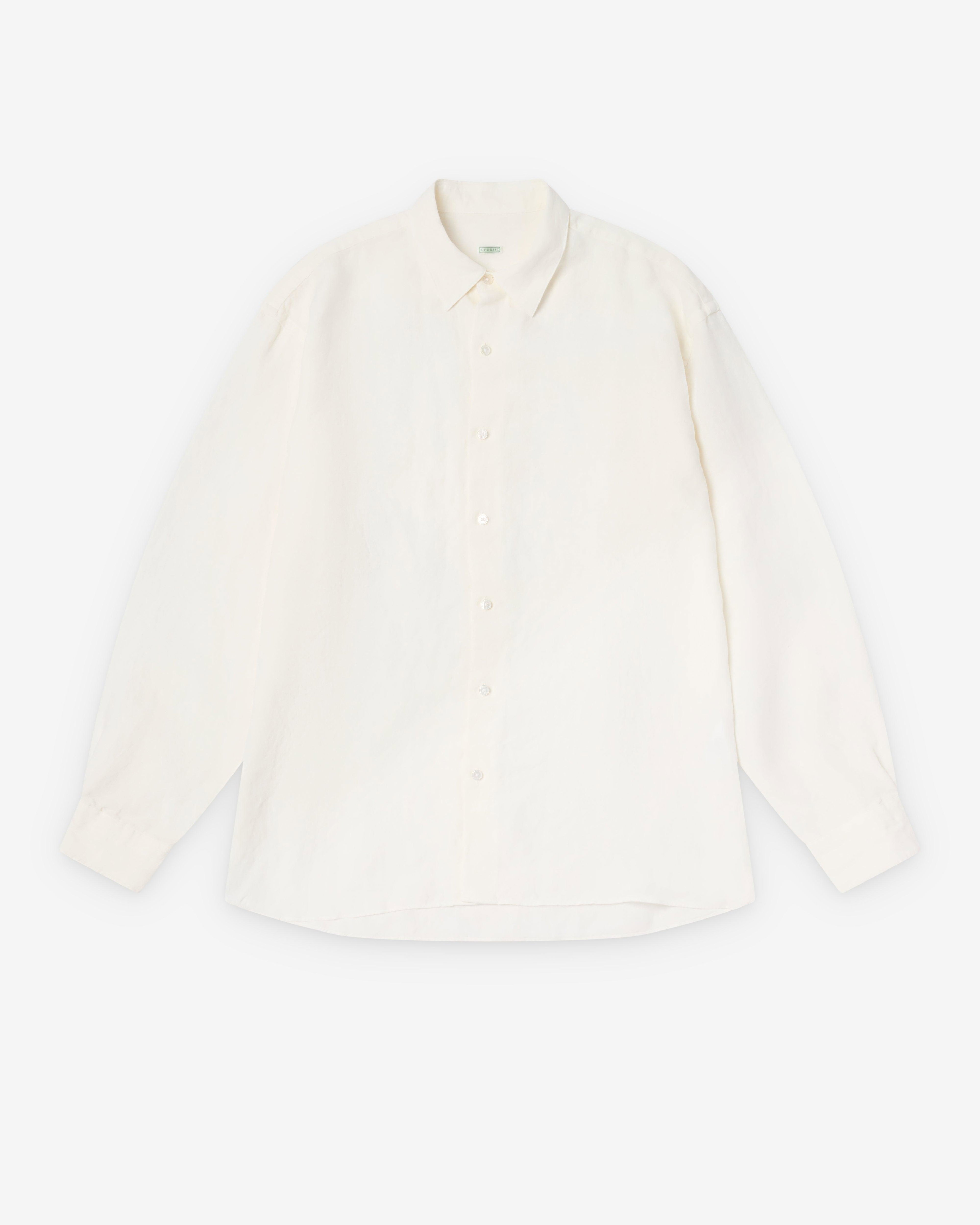A.Presse - Men's Regular Collar Shirt - (Natural) by A.PRESSE