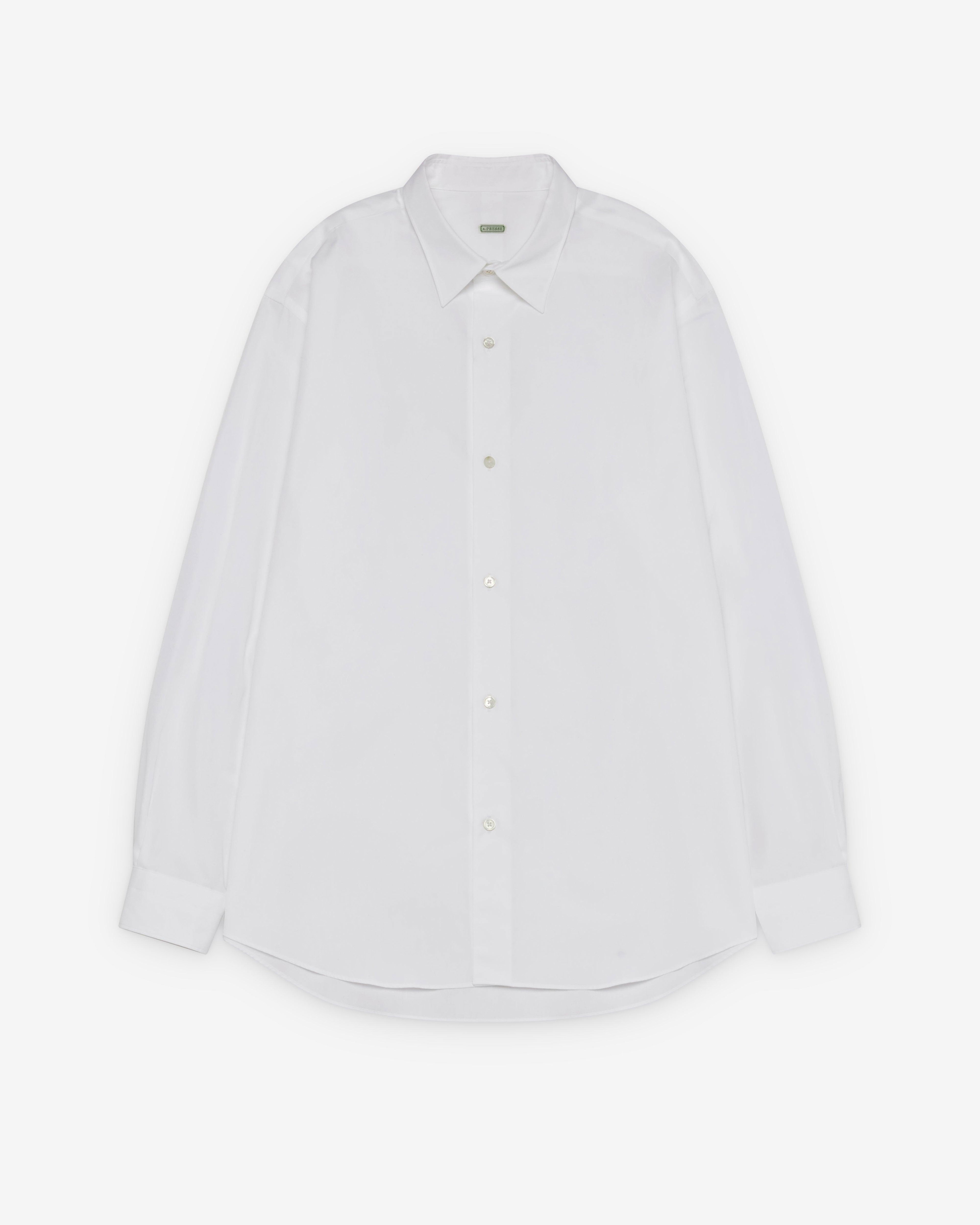 A.Presse - Men's Regular Collar Shirt - (White) by A.PRESSE