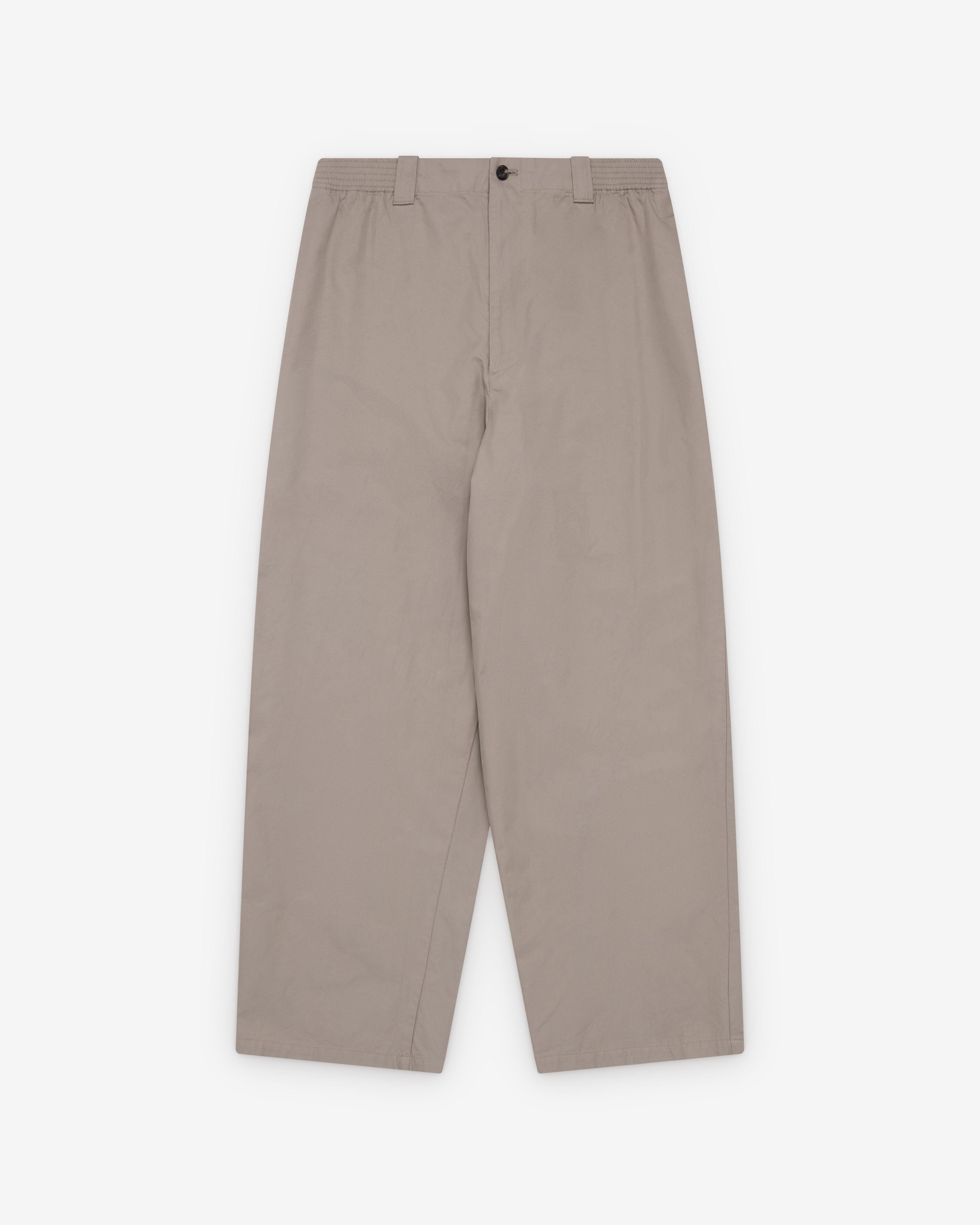 A.Presse - Men's Silk Cotton Chino Wide Trouser - (Grey) by A.PRESSE